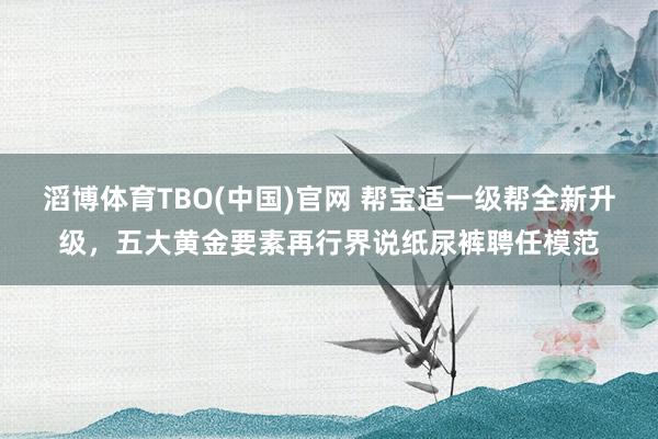 滔博体育TBO(中国)官网 帮宝适一级帮全新升级，五大黄金要素再行界说纸尿裤聘任模范