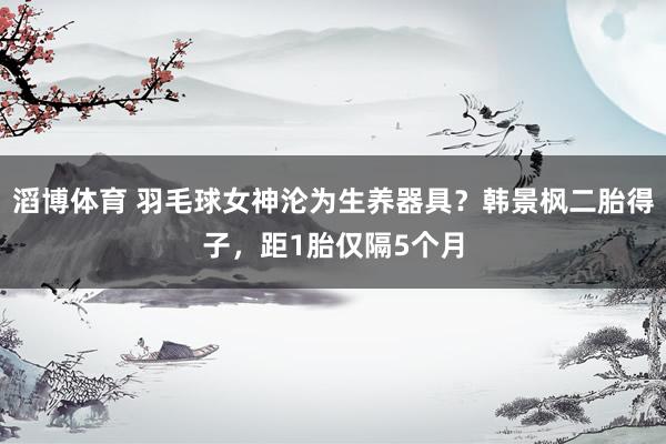 滔博体育 羽毛球女神沦为生养器具？韩景枫二胎得子，距1胎仅隔5个月