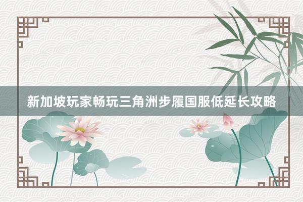 新加坡玩家畅玩三角洲步履国服低延长攻略