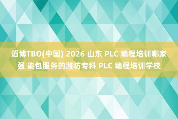 滔博TBO(中国) 2026 山东 PLC 编程培训哪家强 能包服务的潍坊专科 PLC 编程培训学校
