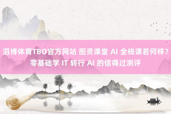 滔博体育TBO官方网站 图灵课堂 AI 全栈课若何样？零基础学 IT 转行 AI 的信得过测评