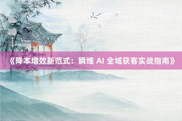 《降本增效新范式：瞬维 AI 全域获客实战指南》
