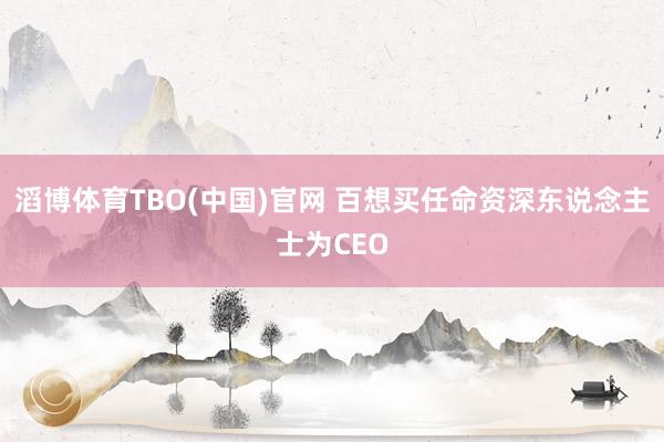 滔博体育TBO(中国)官网 百想买任命资深东说念主士为CEO
