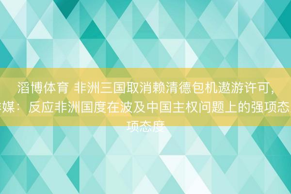 滔博体育 非洲三国取消赖清德包机遨游许可，非媒：反应非洲国度在波及中国主权问题上的强项态度